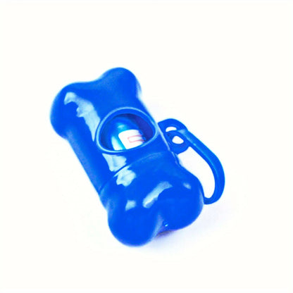 Portable Bone Shaped Dog Waste Bag Holder With  Disposable Pet Garbage Bags For Outdoor Walking Supply