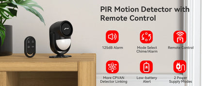 CPVAN Infrared Motion Detector for Home Burglar Alarm Sensor Security Protection Wireless 433MHz PIR Motion Sensor 125dB Sound