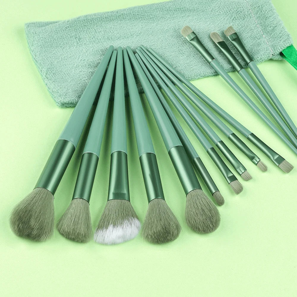 10/14Pcs Makeup Brushes Set EyeShadow Foundation Women Cosmetic Loose Powder Blush Super Soft Blending Make Up Brush Beauty Tool