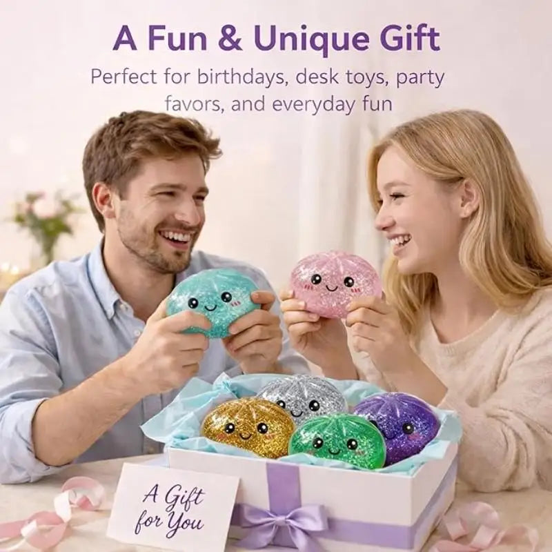 Squeeze Dumpling Stress Relief Ball 2026 New Bun-Shaped Squeeze Ball Multi-Piece Party Gift Pack Pocket Game (Color Random) Dumpling-Shaped Squeeze Toy, Squeeze Dough Stress Relief Toy
