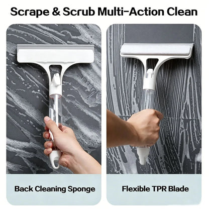 3-in-1 Multifunctional Glass Wiper with Spray Bottle to Clean the Floor and Scrub Household Car Cleaning Tools
