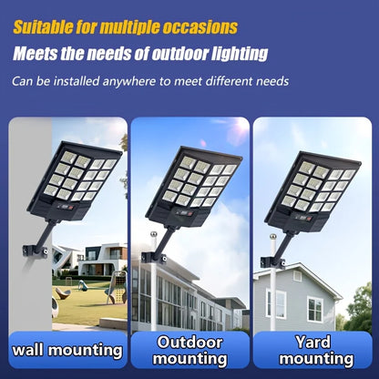 2026 Newest 580LED Super Bright Solar Street Lights for Outdoor, Motion Sensor Solar Lights Zero Electricity Cost, IP65, 5500K Bright Commercial Light for Garden, Lawn, Yard, Patio, Garage, Outside