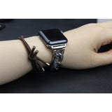 Denim chain Strap Stainless Steel Band for Apple Watch 8 6 SE 5 4 40mm 44mm Watchband Bracelet for Iwatch Series 7 6 5 4 3 38 42