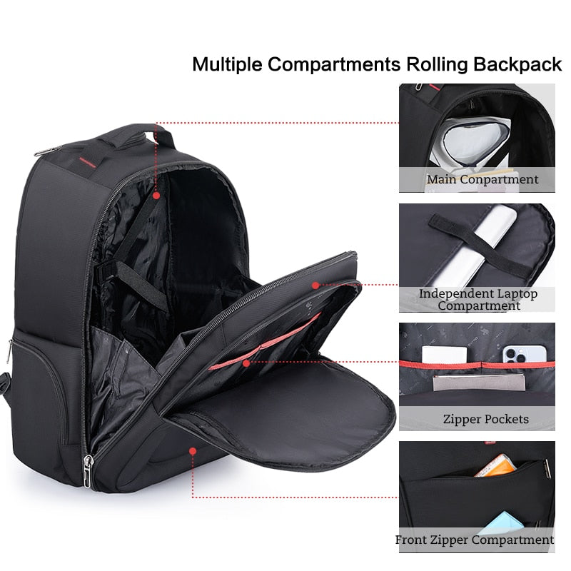OIWAS Travel Bag on Wheels Men&#39;s Trolley Backpack Business Large Capacity Gym Sport Bags Travel Luggage Sets For Women Teens