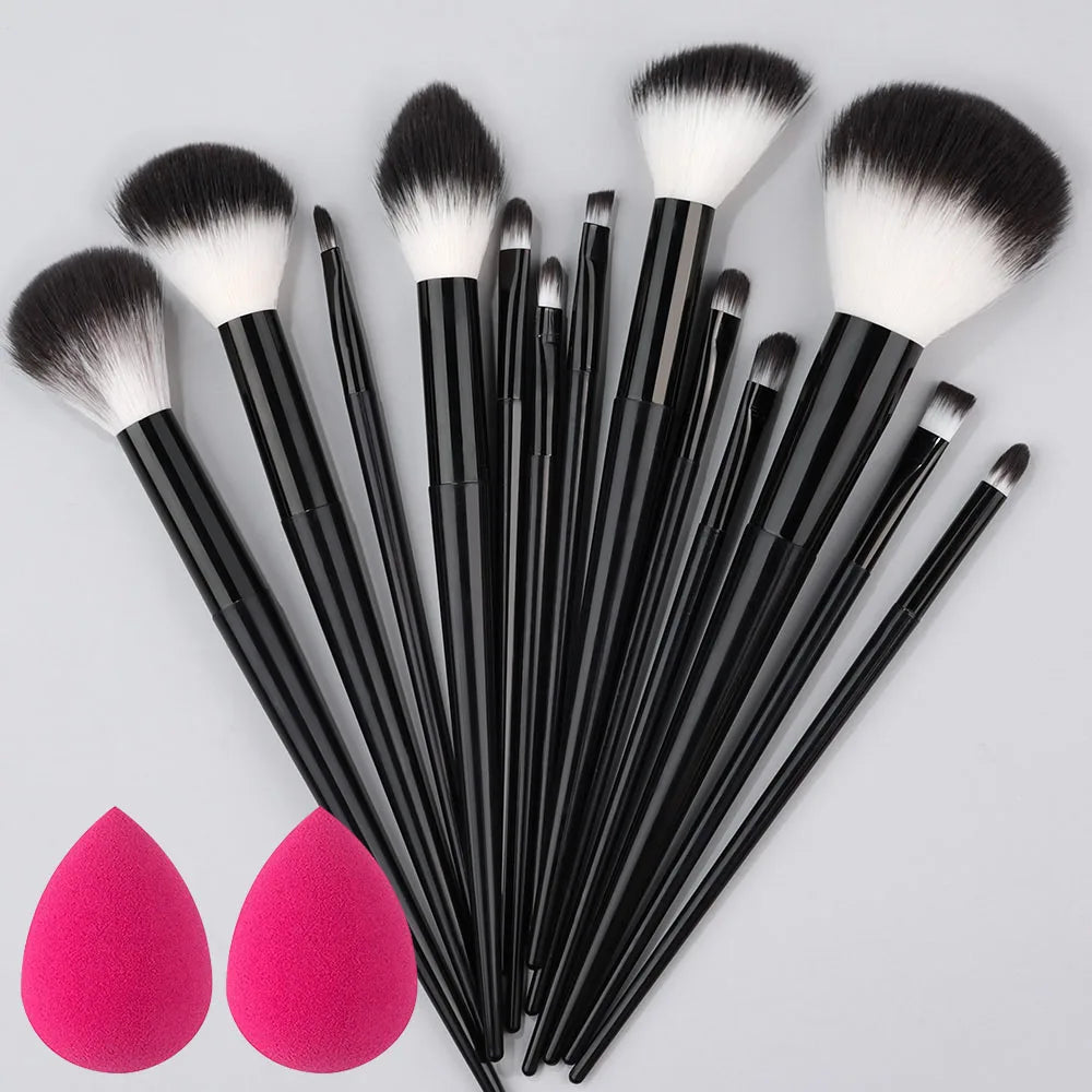 10/14Pcs Makeup Brushes Set EyeShadow Foundation Women Cosmetic Loose Powder Blush Super Soft Blending Make Up Brush Beauty Tool