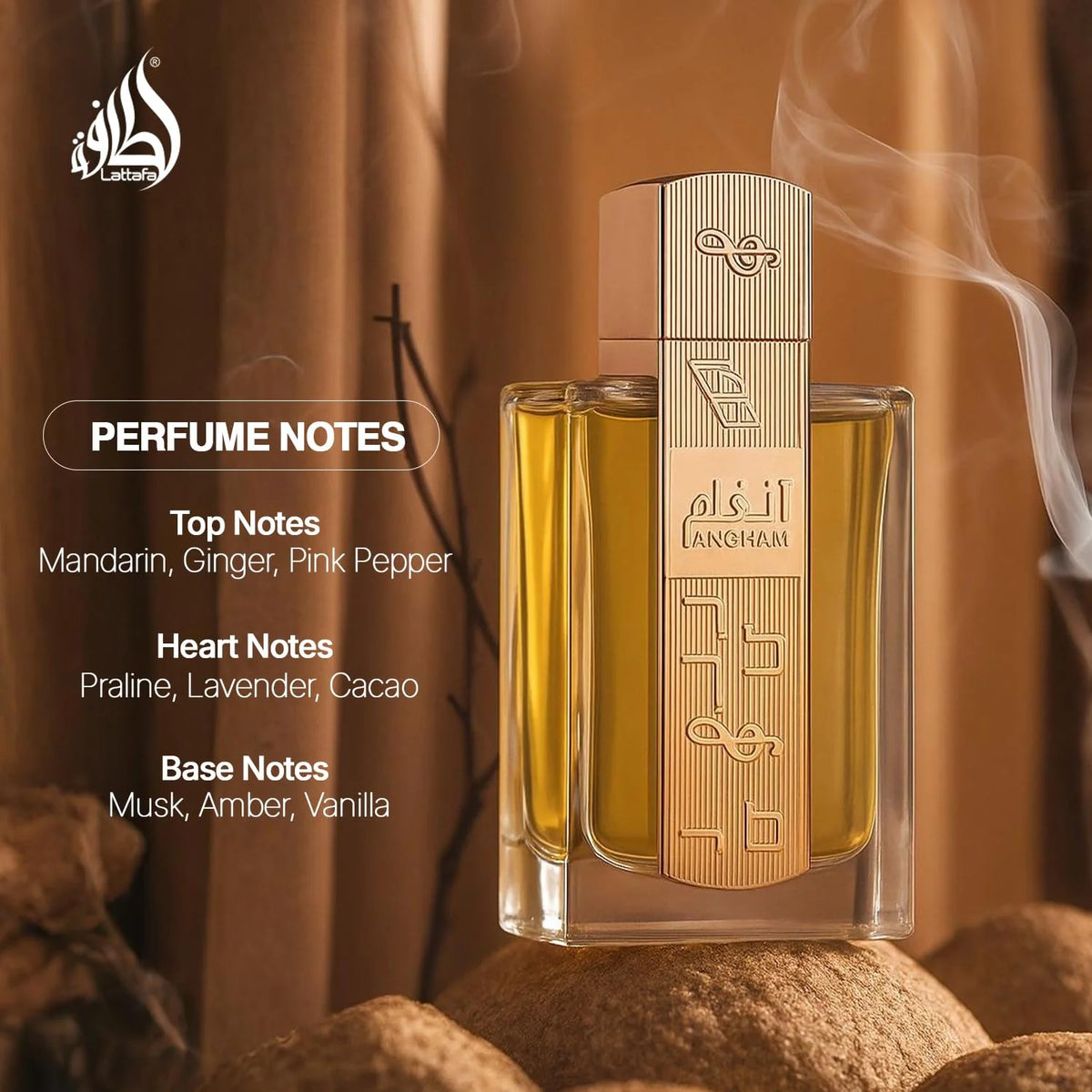 Lattafa Angham - Citrus, Lavender, Musk, Amber, Vanilla - Eau De Parfum Long-Lasting Fragrance for Unisex, 3.40 Ounce / 100 ml Lavender Is a Soft Herb with a Long-Lasting Fragrance and an Elegant Mature Temperament, Suitable