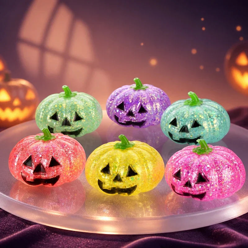 Cute Halloween Pumpkin Squishy Toy - Slow Rebound Stress Relief Ball, Soft ASMR Fidget Sensory Prop for Party Favors, Funny Prank Gift for Adults Kids