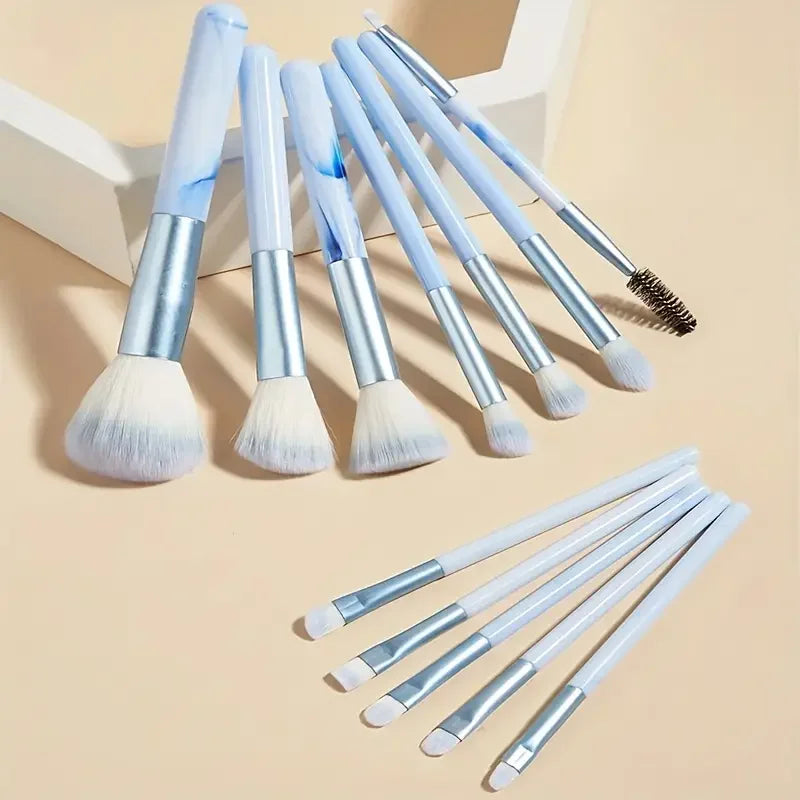 10/14Pcs Makeup Brushes Set EyeShadow Foundation Women Cosmetic Loose Powder Blush Super Soft Blending Make Up Brush Beauty Tool