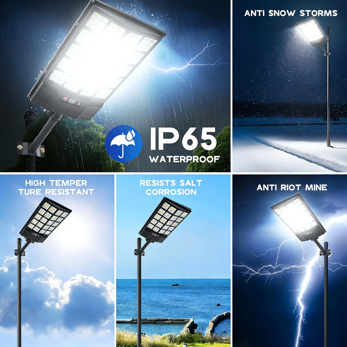 2026 Newest 580LED Super Bright Solar Street Lights for Outdoor, Motion Sensor Solar Lights Zero Electricity Cost, IP65, 5500K Bright Commercial Light for Garden, Lawn, Yard, Patio, Garage, Outside