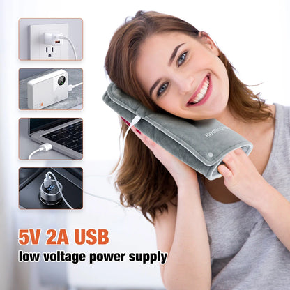 USB Portable Hand Warmer Rechargeable Plush Reusable Electric Foot Heater for Home Winter Hand Feet Abdomen Keep Warm