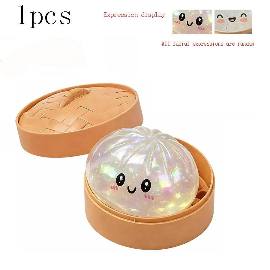 Squeeze Dumpling Stress Relief Ball 2026 New Bun-Shaped Squeeze Ball Multi-Piece Party Gift Pack Pocket Game (Color Random) Dumpling-Shaped Squeeze Toy, Squeeze Dough Stress Relief Toy