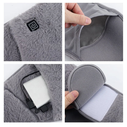 USB Portable Hand Warmer Rechargeable Plush Reusable Electric Foot Heater for Home Winter Hand Feet Abdomen Keep Warm