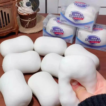 Soap Ball Squishy Soap Stress Ball Fidget Toy Crunchy Squeeze Ball Round Blocks Filled ASMR Anti Stress Toys for Kids & Adults