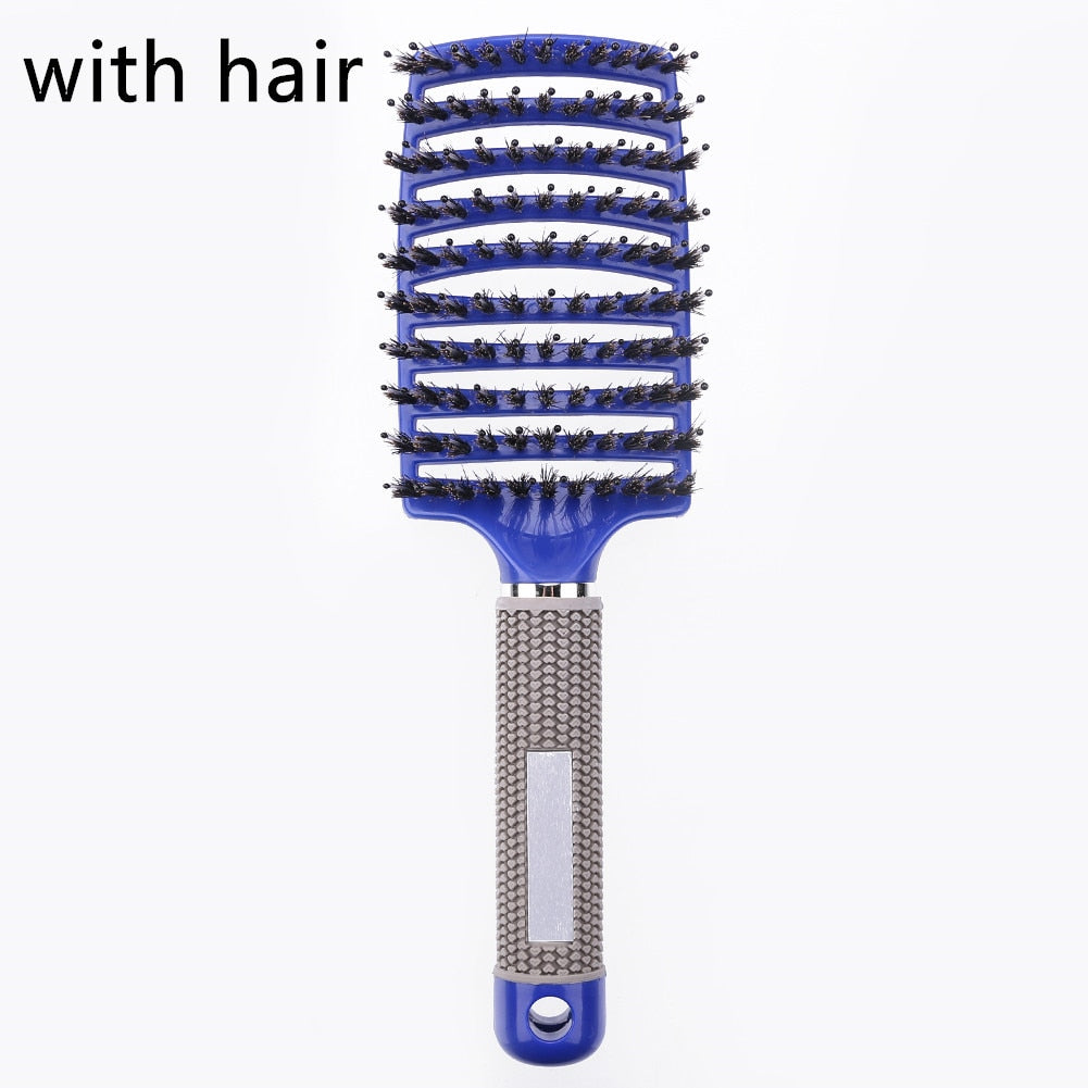 Hair brush Girls Hair Scalp Massage Comb Women Hairbrush Nylon Wet Curly Detangle Hair Brush for Salon Hairdressing Styling Tool
