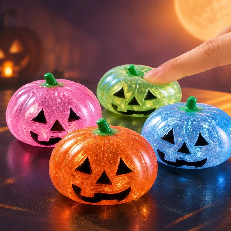 Cute Halloween Pumpkin Squishy Toy - Slow Rebound Stress Relief Ball, Soft ASMR Fidget Sensory Prop for Party Favors, Funny Prank Gift for Adults Kids