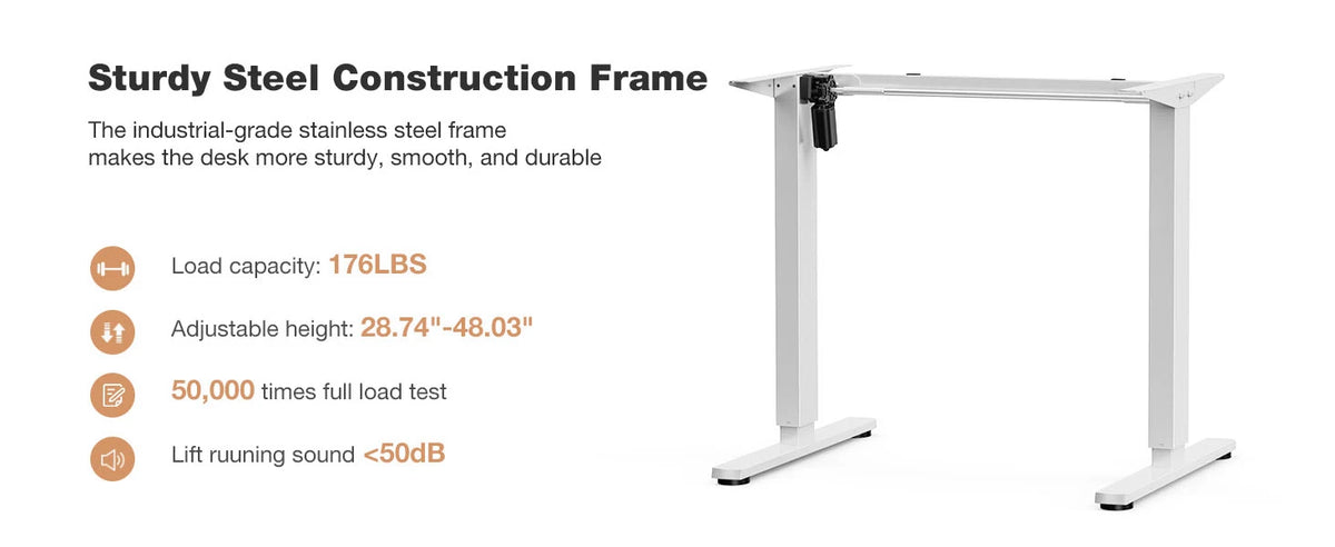 JHK Electric Standing Desk Height Adjustable 40x24 Inch Stand Up Sit Stand Computer Desk Workstation Ergonomic Work Table