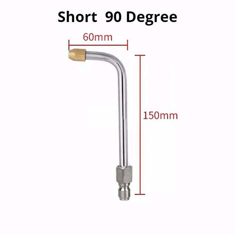 25°/90°/U High Pressure Washer Extension Wand With 1/4 Quick Connector Lance Spear With CurvedHead Rod Cleaning Tool for car