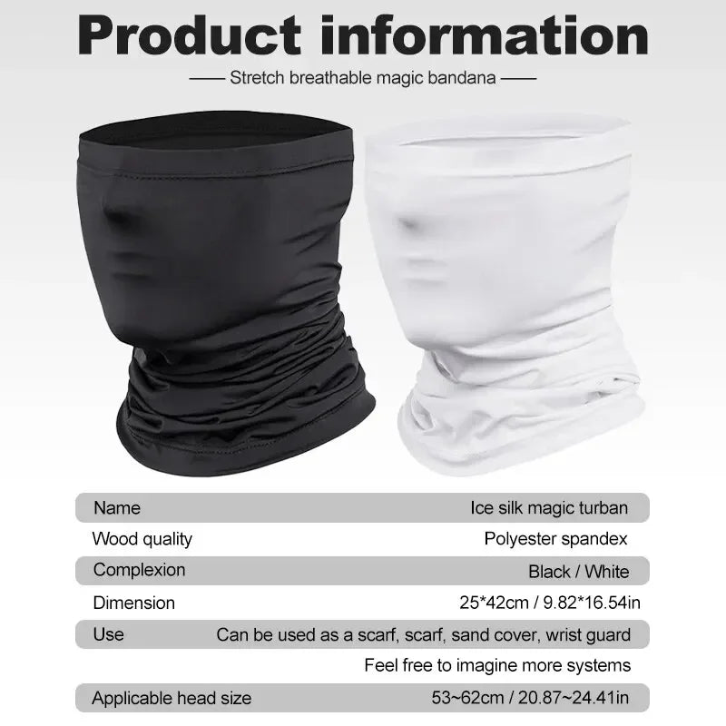 1PC Summer Face Mask Cycling/Fishing/Running Neck Gaiter with UV Protection-Breathable Sweat-Absorbing Sports Bandana