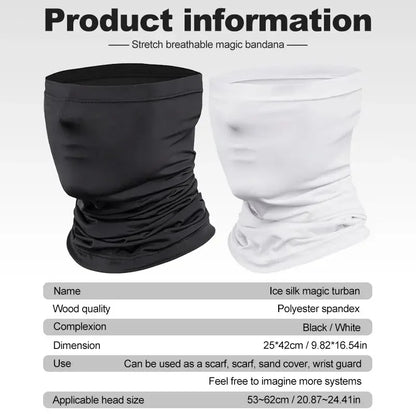 1PC Summer Face Mask Cycling/Fishing/Running Neck Gaiter with UV Protection-Breathable Sweat-Absorbing Sports Bandana