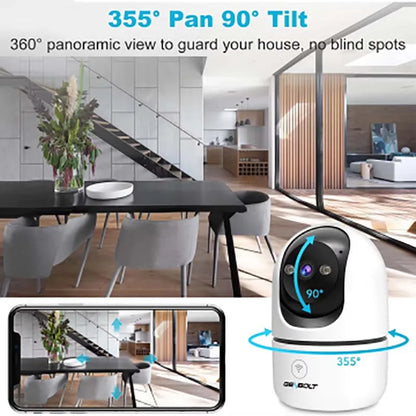 2K Pet Camera WiFi Security Camera Indoor Home Surveillance Camera, Motion Detection, Two-Way Audio, Night Vision, GENBOLT