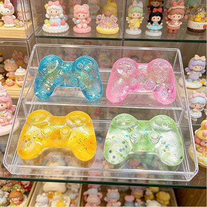 Slow Rising Squishy Toy Game Shape with Sequins Anti Stress Fidget Sensory Pinch Gift for Adults Kids