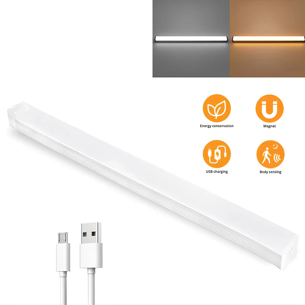 Night Lights Wireless LED Motion Sensor Lamp USB Rechargeable Magnetic For Wardrobe Room Closet Kitchen Aisle Tube Detector Bulb