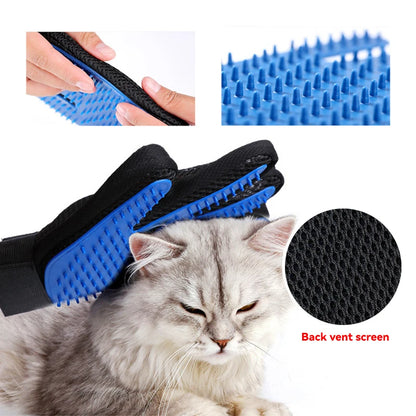 Silicone Pet Grooming Gloves Cats Hair Brush and Comb Gloves to Bathe Dogs Cleaning Hair Removal for Dog Animal Use Supplies
