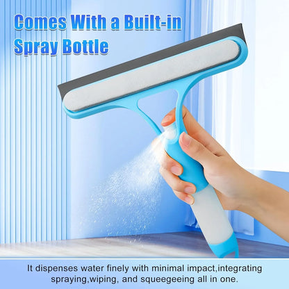 3-in-1 Multifunctional Glass Wiper with Spray Bottle to Clean the Floor and Scrub Household Car Cleaning Tools