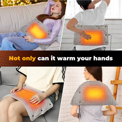 USB Portable Hand Warmer Rechargeable Plush Reusable Electric Foot Heater for Home Winter Hand Feet Abdomen Keep Warm