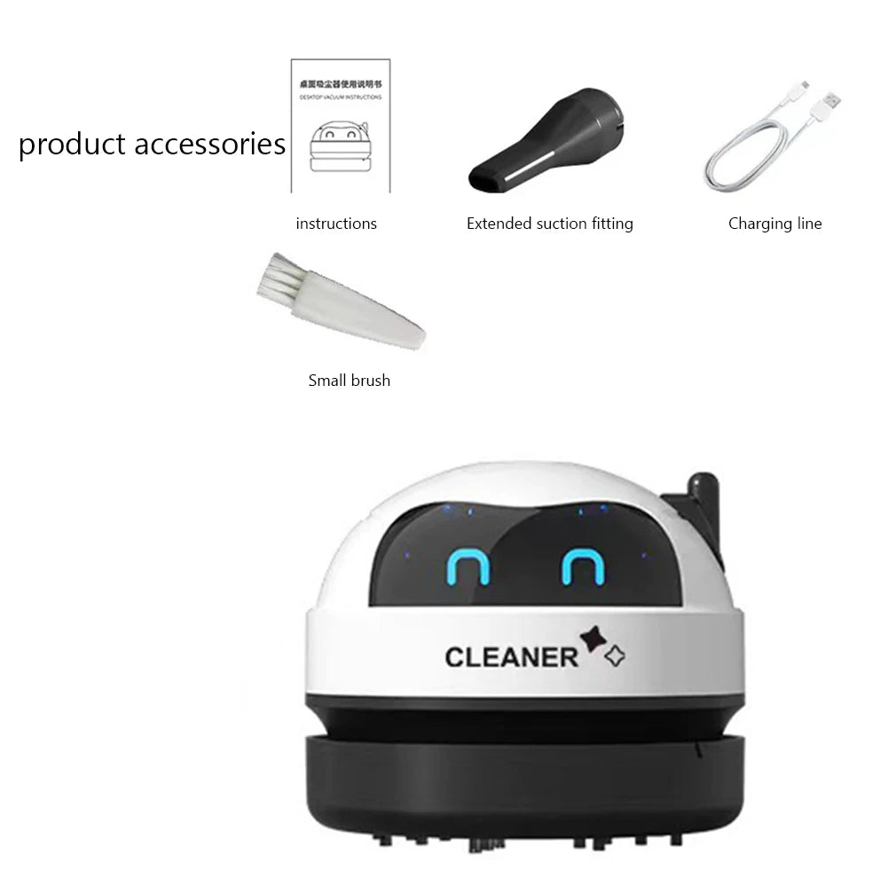 Mini Vacuum Cleaner Portable Wireless Vacuum Cleaner 500mAh USB Rechargeable with Detachable Nozzle for Home Office Keyboard