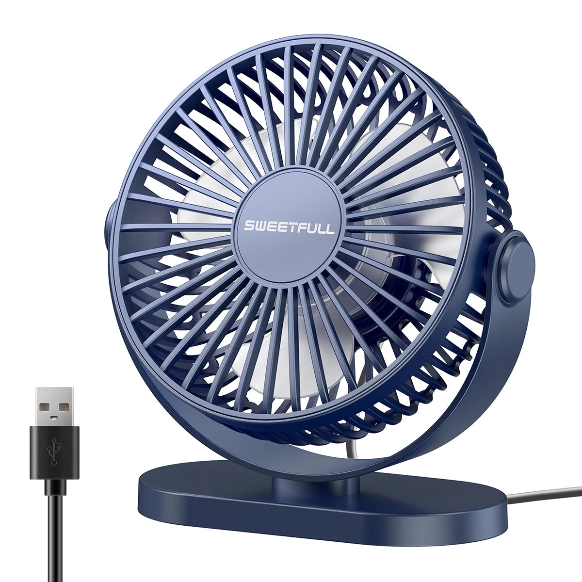 Desktop Wall Mounted Mini Electric Fan Mute 3 Speed Adjustment Portable USB Fan For Home Desk Office