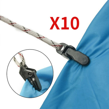 10PCS Tent Rope Fastener Adjuster Outdoor Camping Triangle Non-Slip Hiking Rope Buckles Stopper Tools Adjust Rope Accessories