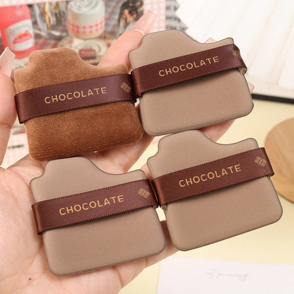 6pcs Dual-Use Cosmetics Puff Set Chocolate Cookie Soft Powder Puff Dry and Wet Foundation Air Cushion Makeup Sponge Beauty Tool
