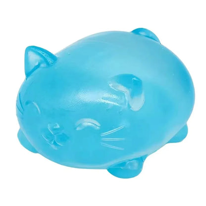Gummy Kitty & Sugar Ball Designs, Anxiety Relief & Focus Toy, Maltose Filled Squeeze Cat Toys for Sensory Play, Sensory Fidget Toys for Adults, Kids, Christmas Gift, Slow Rising Squishy Stress Ball