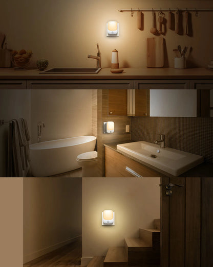 LED Motion Sensor Night Lights for Kids Bedroom Auto Dusk to Dawn Sensor Dimmable Wireless Cabinet Lamp