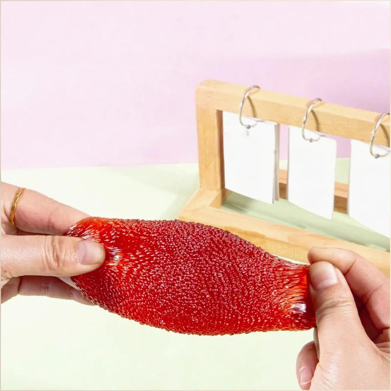 1PC Lychee Shape Squishy Toy Soft Stress Relief Squeeze Toy for Office And Home Decor Fidget Anxiety Relief