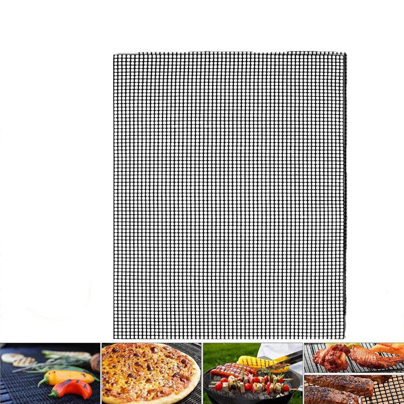 1pc Reusable Non-stick BBQ Grill Mesh Bag Barbecue Baking Isolation Pad Outdoor Picnic Camping BBQ Kitchen Tools