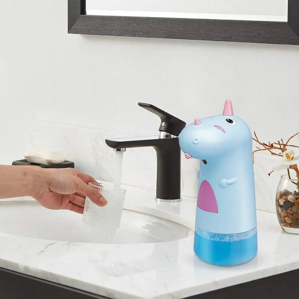cartoon Automatic Soap Dispenser Touchless Hand Soap Dispenser For Kids Cute Dinosaur Foam Dispenser For Bathroom Countertop