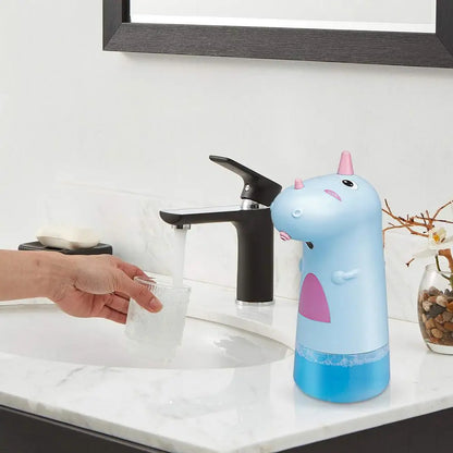 cartoon Automatic Soap Dispenser Touchless Hand Soap Dispenser For Kids Cute Dinosaur Foam Dispenser For Bathroom Countertop