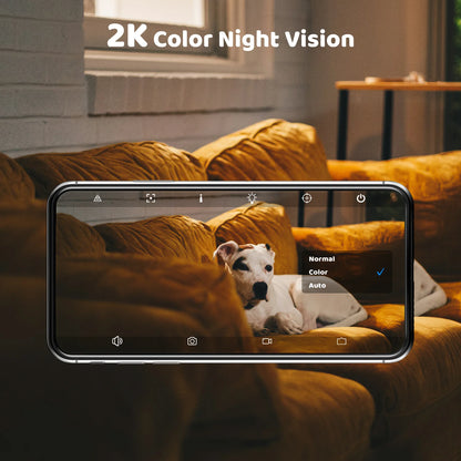 2K Pet Camera WiFi Security Camera Indoor Home Surveillance Camera, Motion Detection, Two-Way Audio, Night Vision, GENBOLT