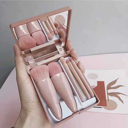 Mini Makeup Brushes Set Mirror Soft Fluffy for Cosmetics Foundation Powder Eyeshadow Kabuki Blending Makeup Brush Beauty Tool