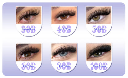 DIY Lash Extension Kit Clusters Natural Individual Eyelashes Kit 8-16mm Mixed with Bond and Seal Wispy Natural Mange Lashes