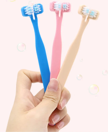 Dog Toothbrush Double Sided Pet Toothbrush Set Oral Care Double Head Toothbrushes 2PCS Set for Dog Teeth Cleaning Pet Products