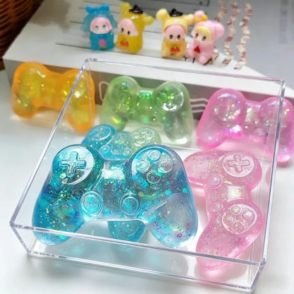 Slow Rising Squishy Toy Game Shape with Sequins Anti Stress Fidget Sensory Pinch Gift for Adults Kids