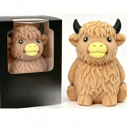 Scottish Highland Cow Squishy Slow Rebound Anxiety Relief Fidget Toy Squishy Toys Juegos Para Niños,Cheese Squishy