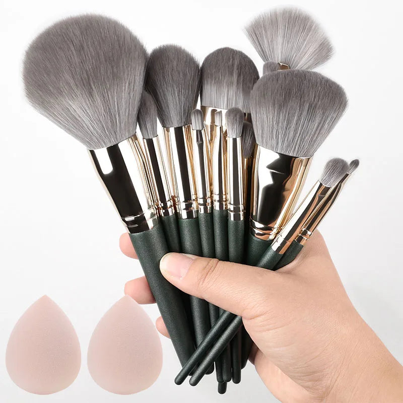 10/14Pcs Makeup Brushes Set EyeShadow Foundation Women Cosmetic Loose Powder Blush Super Soft Blending Make Up Brush Beauty Tool