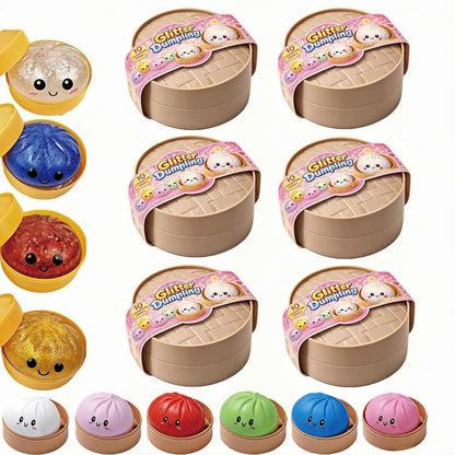 Glitter Dumpling Squishy 2026 New Dumpling Squishy Mystery Box - 10 Colors Random Mystery Gift Box, More Surprises (Random -1PC)