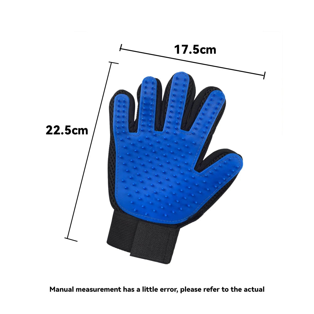 Silicone Pet Grooming Gloves Cats Hair Brush and Comb Gloves to Bathe Dogs Cleaning Hair Removal for Dog Animal Use Supplies