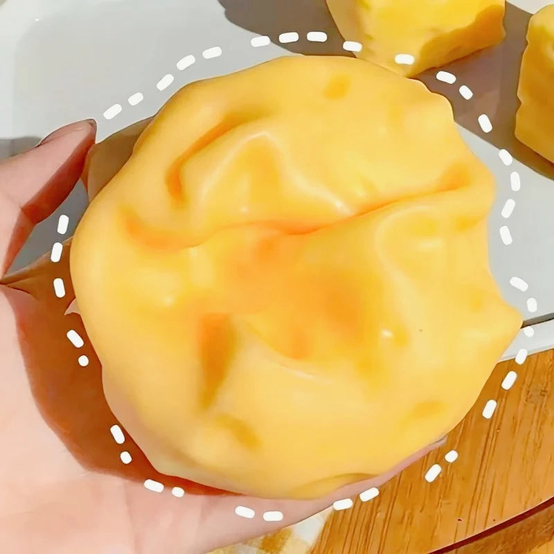 1pcs Giant Cheese Squeeze Toy Extra Large Size Cheese Squishy Fidget Toys Slow Rebound Shapeable Venting Ball for Adults Gifts