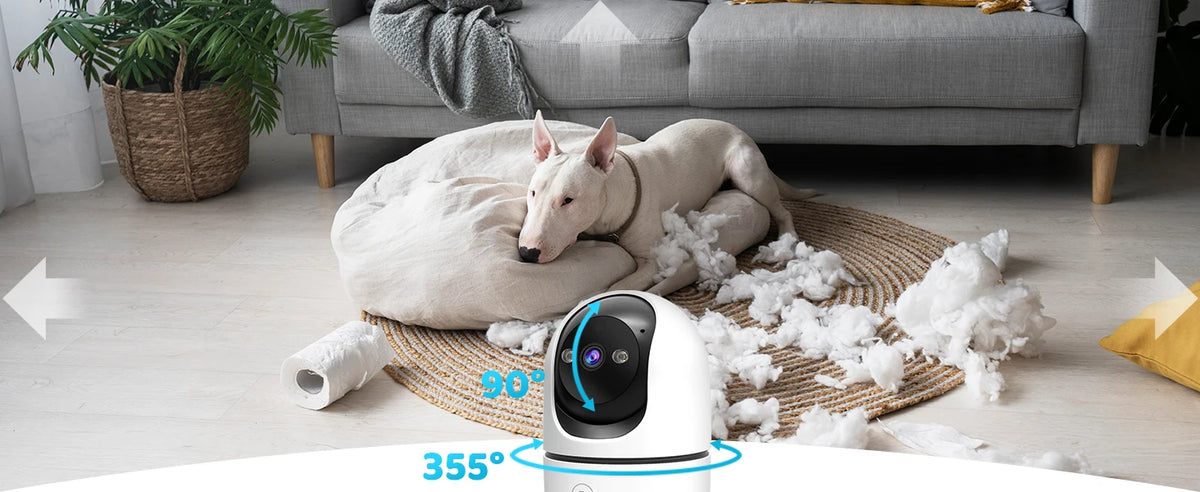 2K Pet Camera WiFi Security Camera Indoor Home Surveillance Camera, Motion Detection, Two-Way Audio, Night Vision, GENBOLT